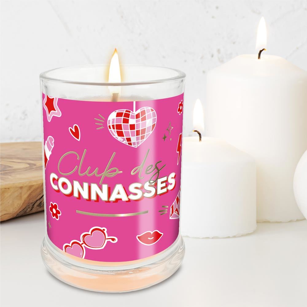Bougie verre jasmin club des connasses 
