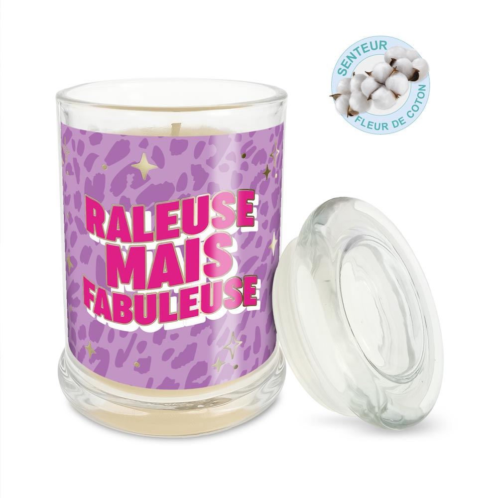 Bougie verre coton raleuse mais fabuleuse 
