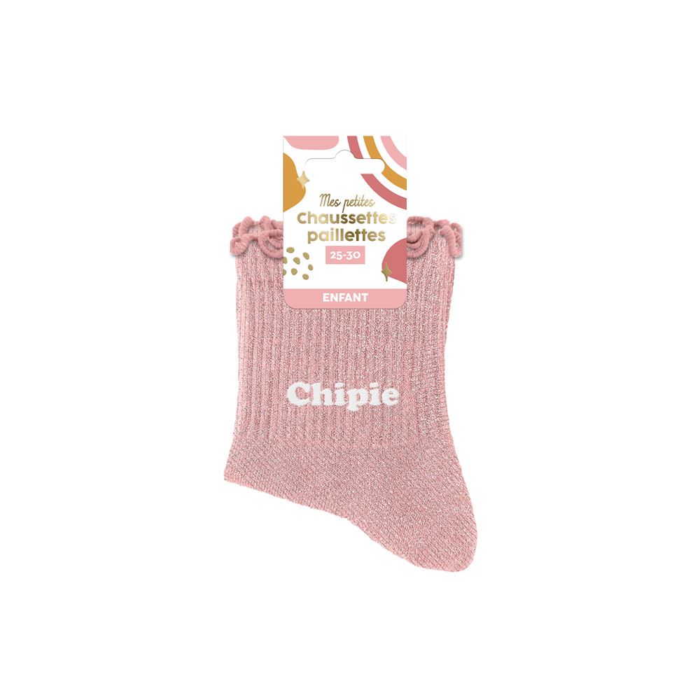 Chaussettes paillettes enfant chipie 3-6ans fille