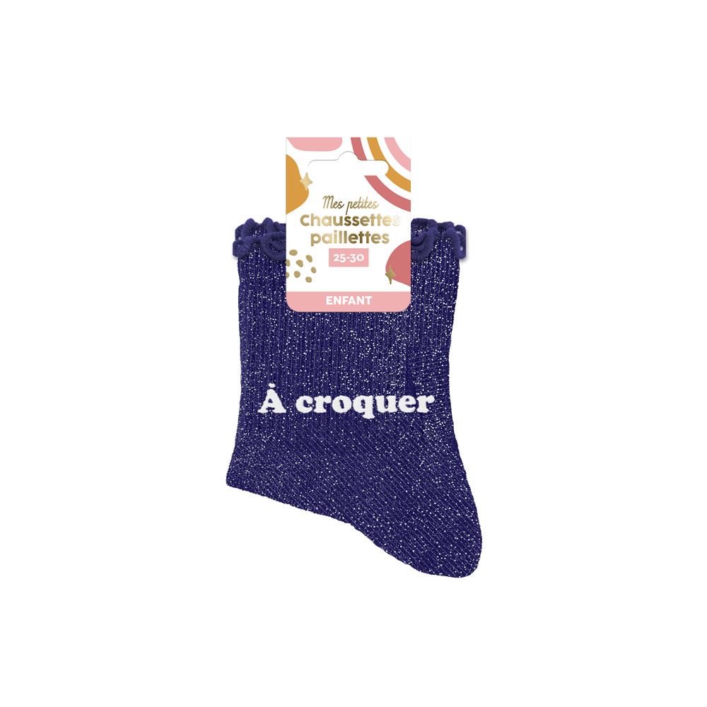 Chaussettes paillettes enfant a croquer 3-6ans fille
