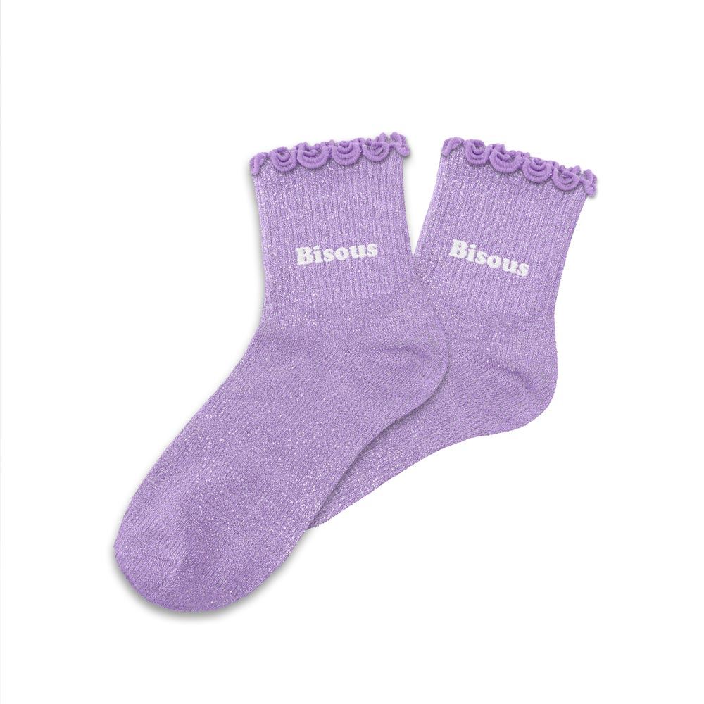 Chaussettes paillettes enfant bisous 6-10ans fille