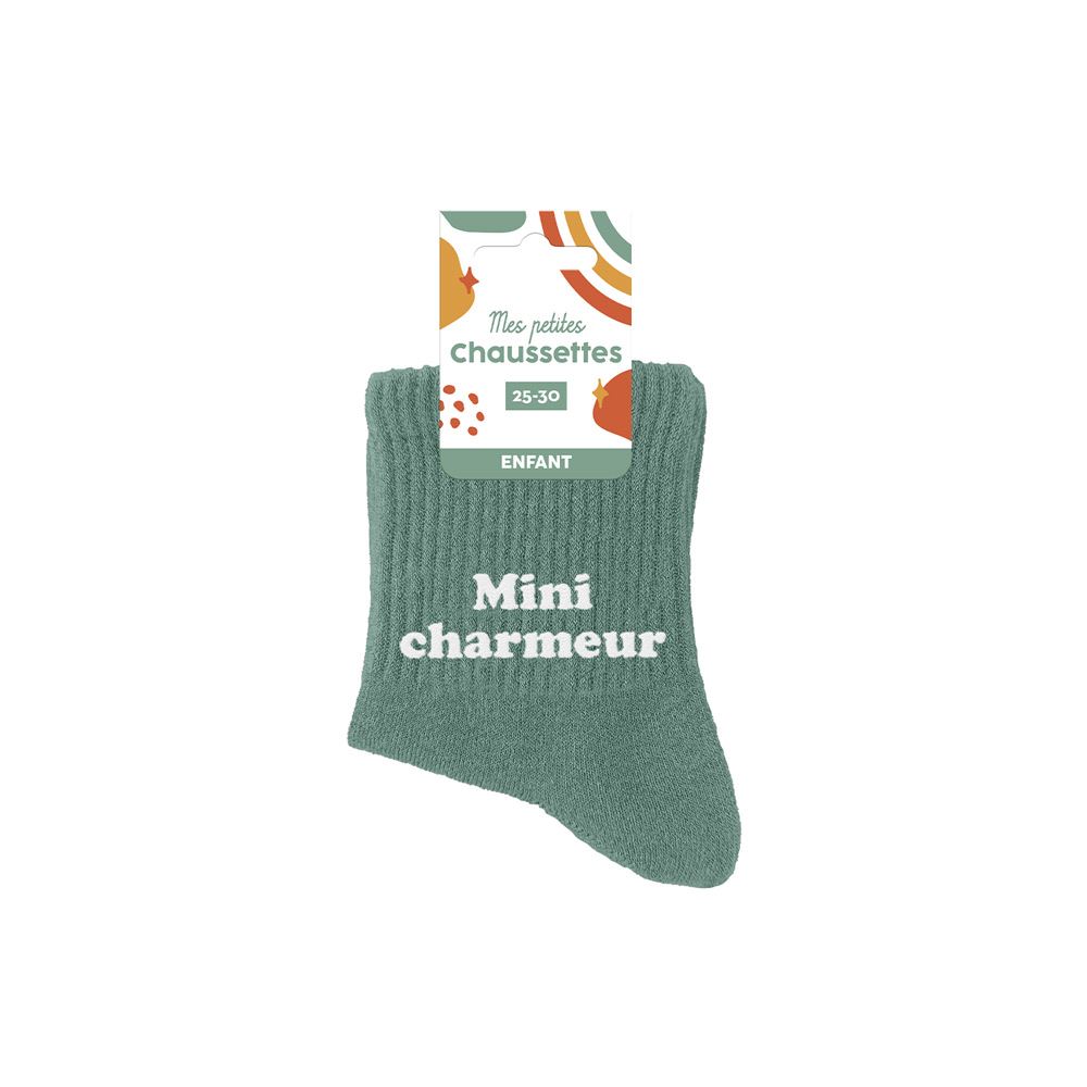 Chaussettes enfant mini charmeur 3-6ans garcon 
