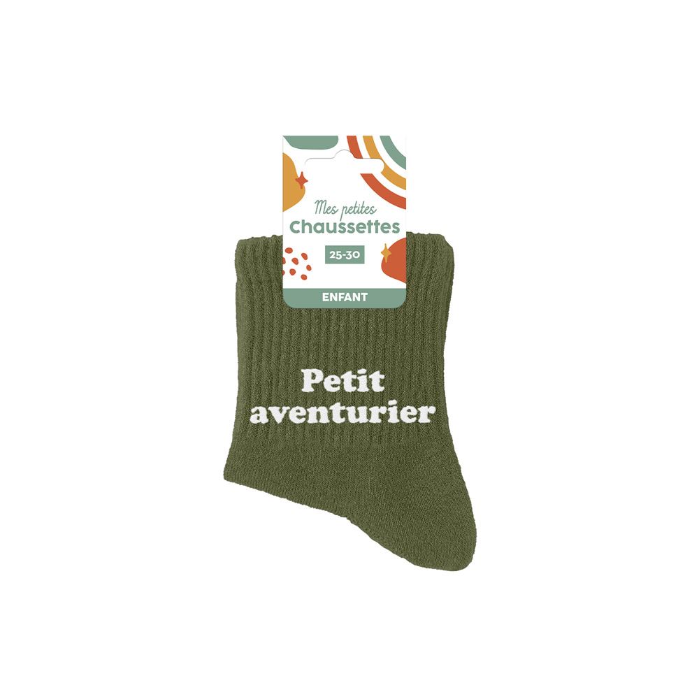 Chaussettes enfant petit aventurier 3-6ans garcon 
