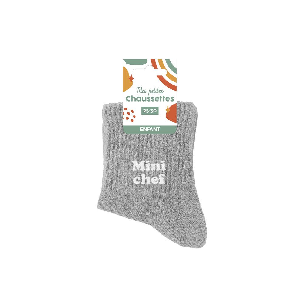 Chaussettes enfant mini chef 3-6ans garcon 
