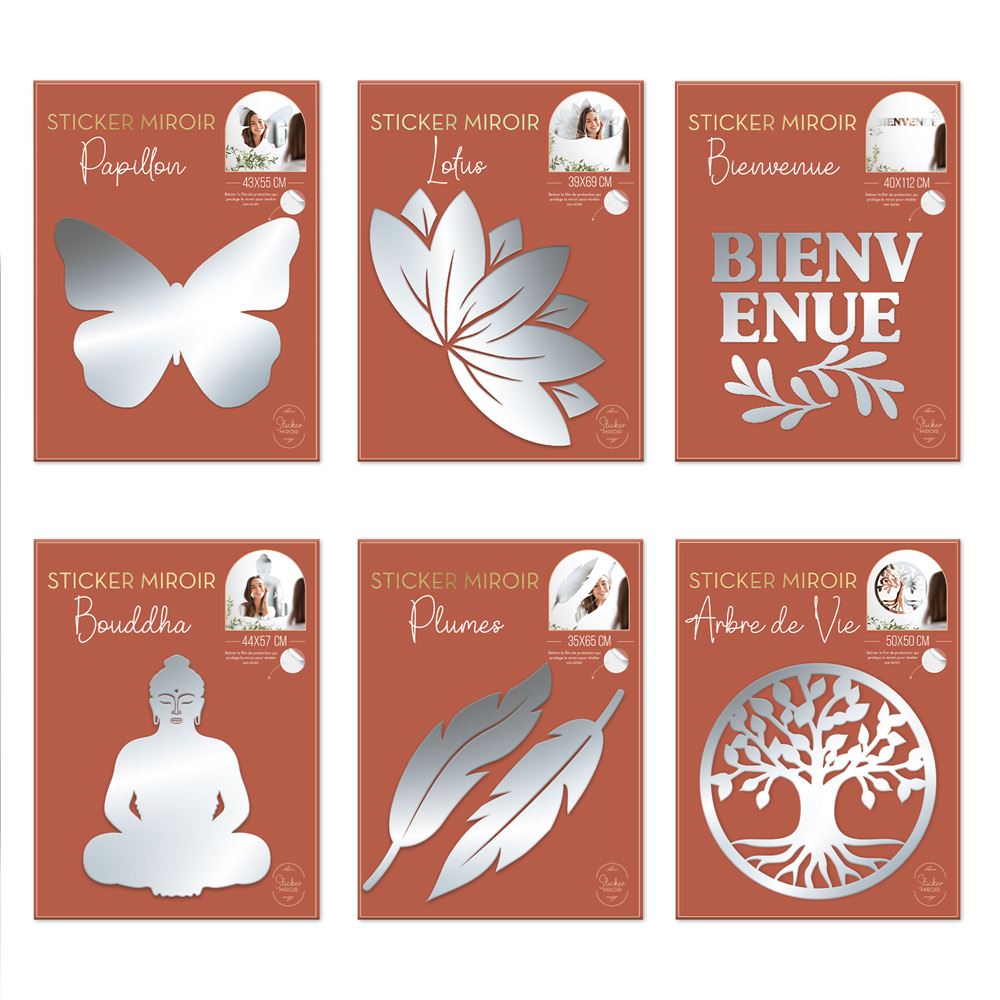Stickers miroir 6mods /48pcs