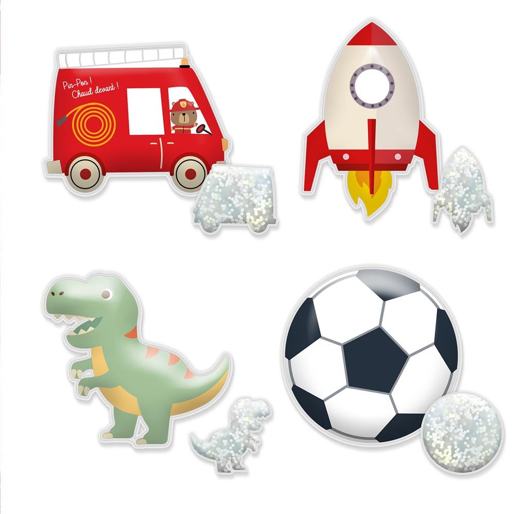 Chaufferettes paillettes garcon 4mods /48pcs