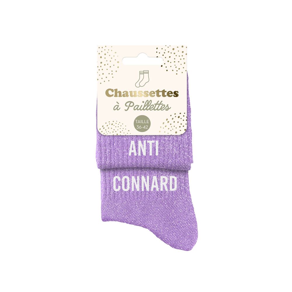 Chaussettes paillettes duo anti connard