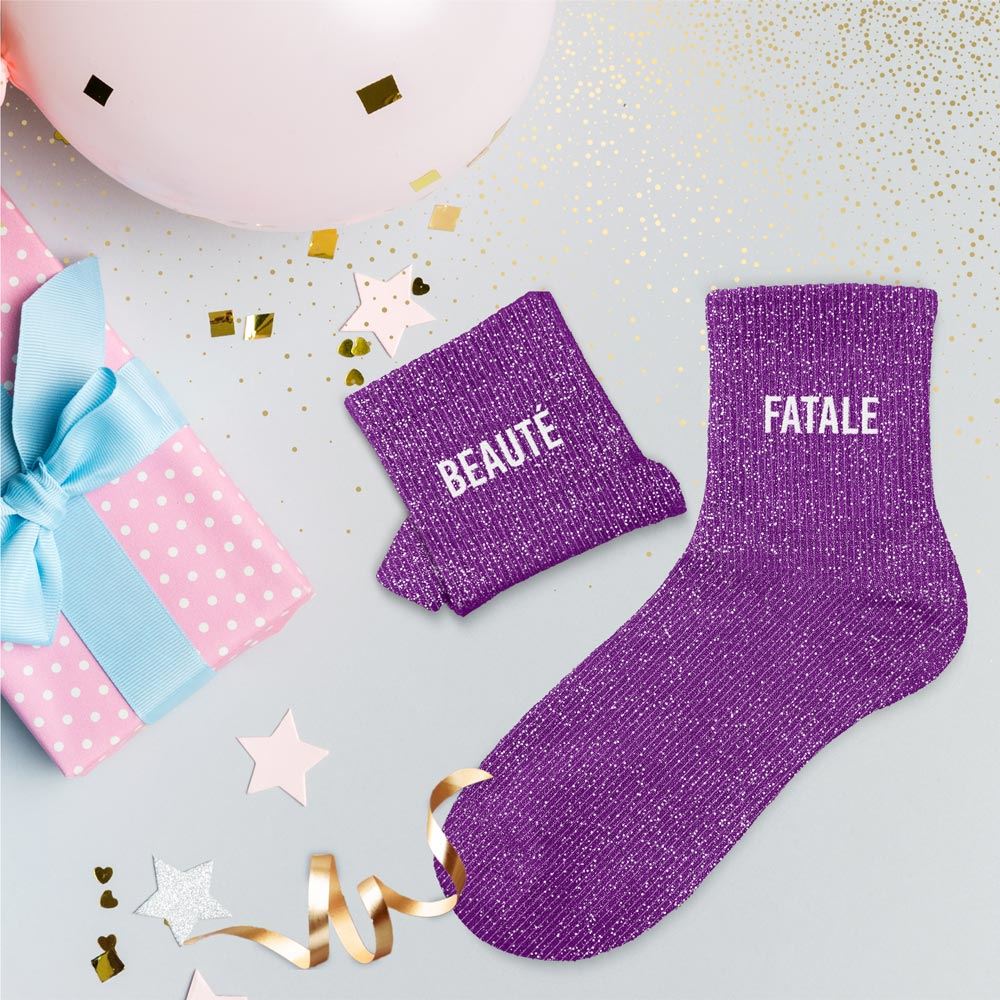Chaussettes paillettes duo beaute fatale