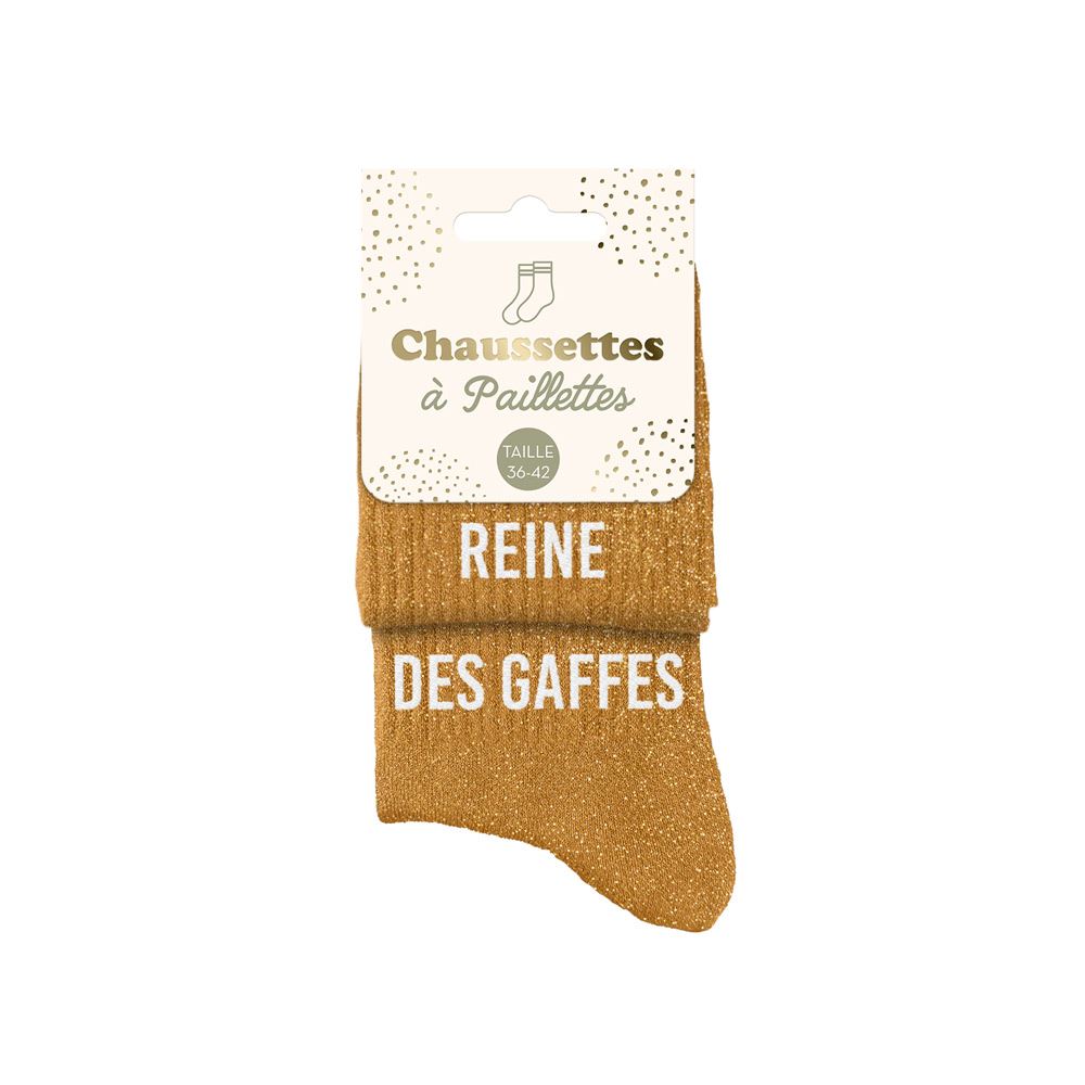 Chaussettes paillettes duo reine des gaffes