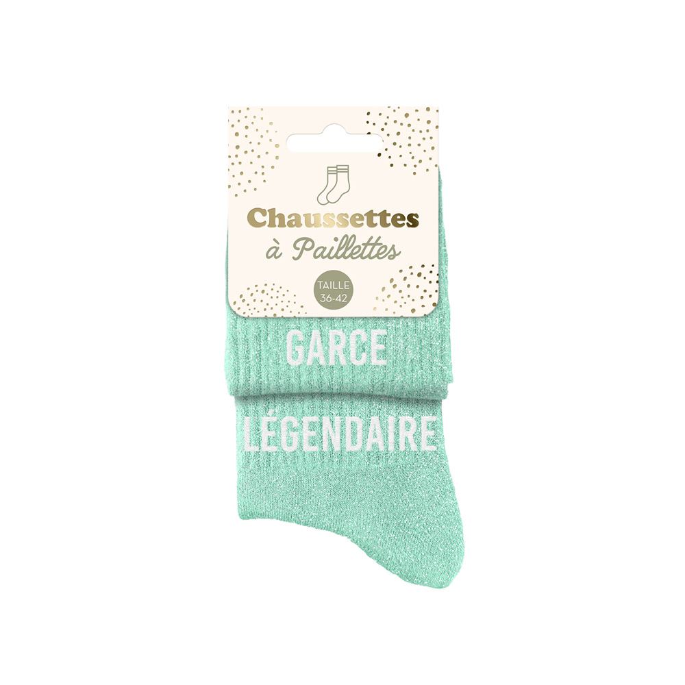 Chaussettes paillettes duo garce legendaire