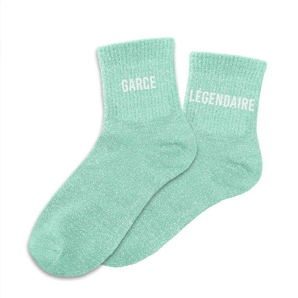 Chaussettes paillettes duo garce legendaire