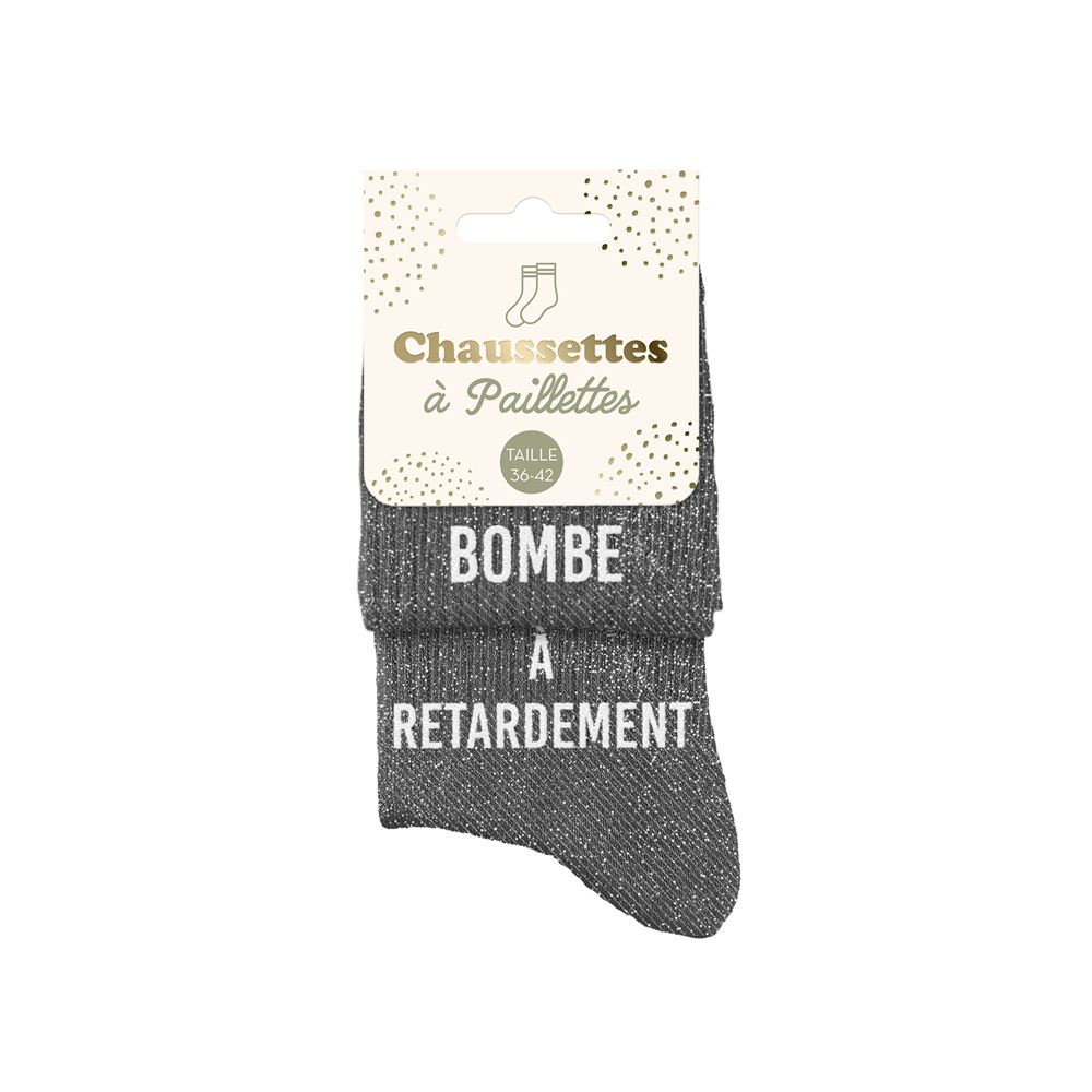 Chaussettes paillettes duo bombe a retardement