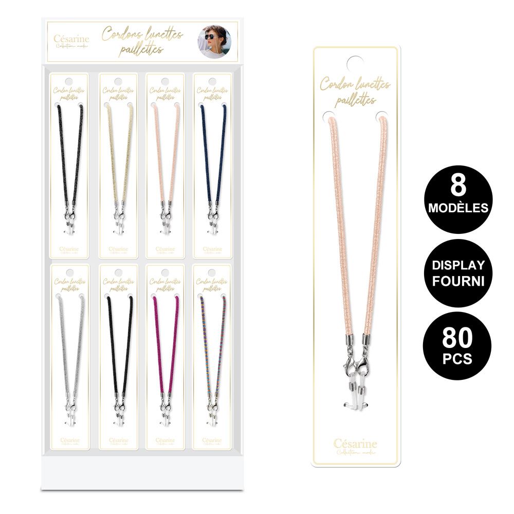 Display cordons lunettes 8mods/ 80pcs