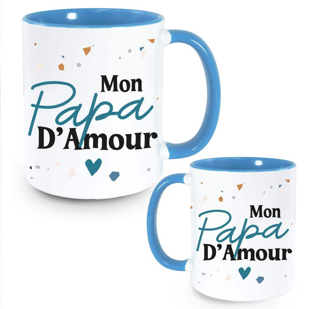 Mug bleu mon papa d amour
