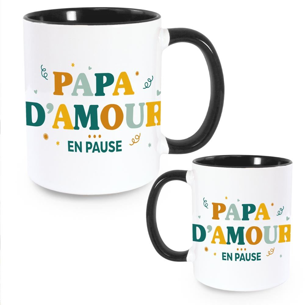 Mug noir papa d amour