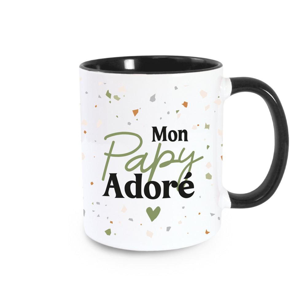 Mug noir papy adore