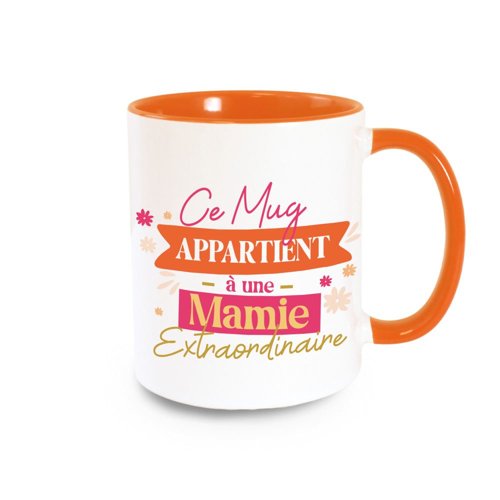 Mug orange mamie extraordinaire