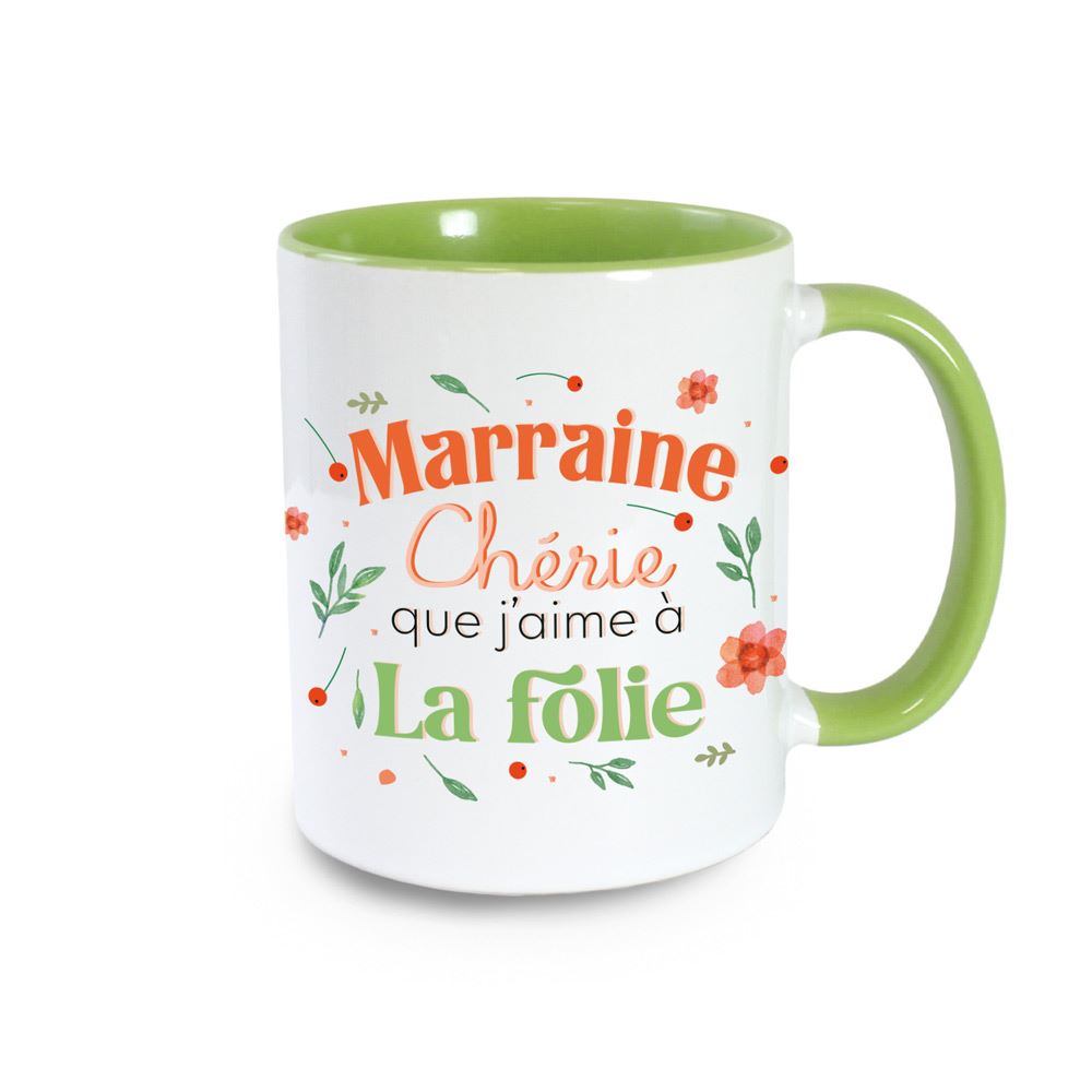 Mug vert marraine chÉrie