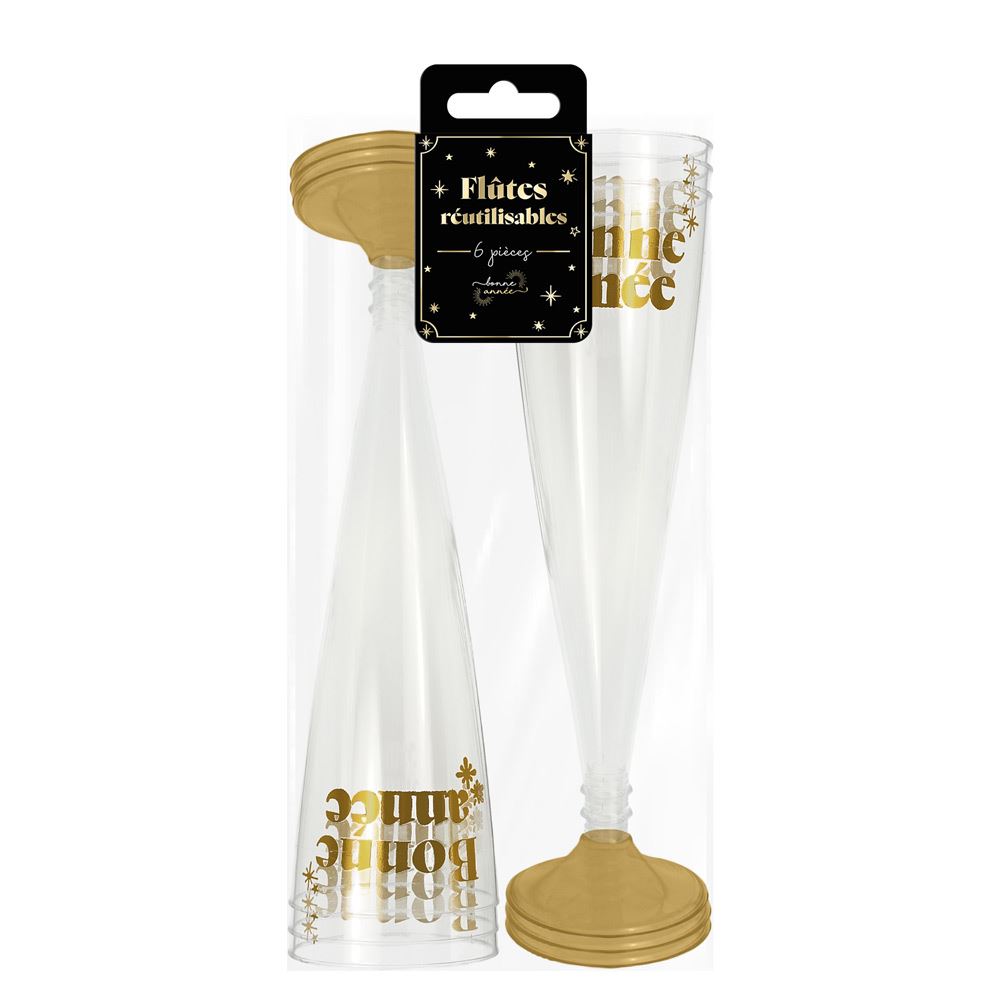 Pack flutes reutilisables bonne annee