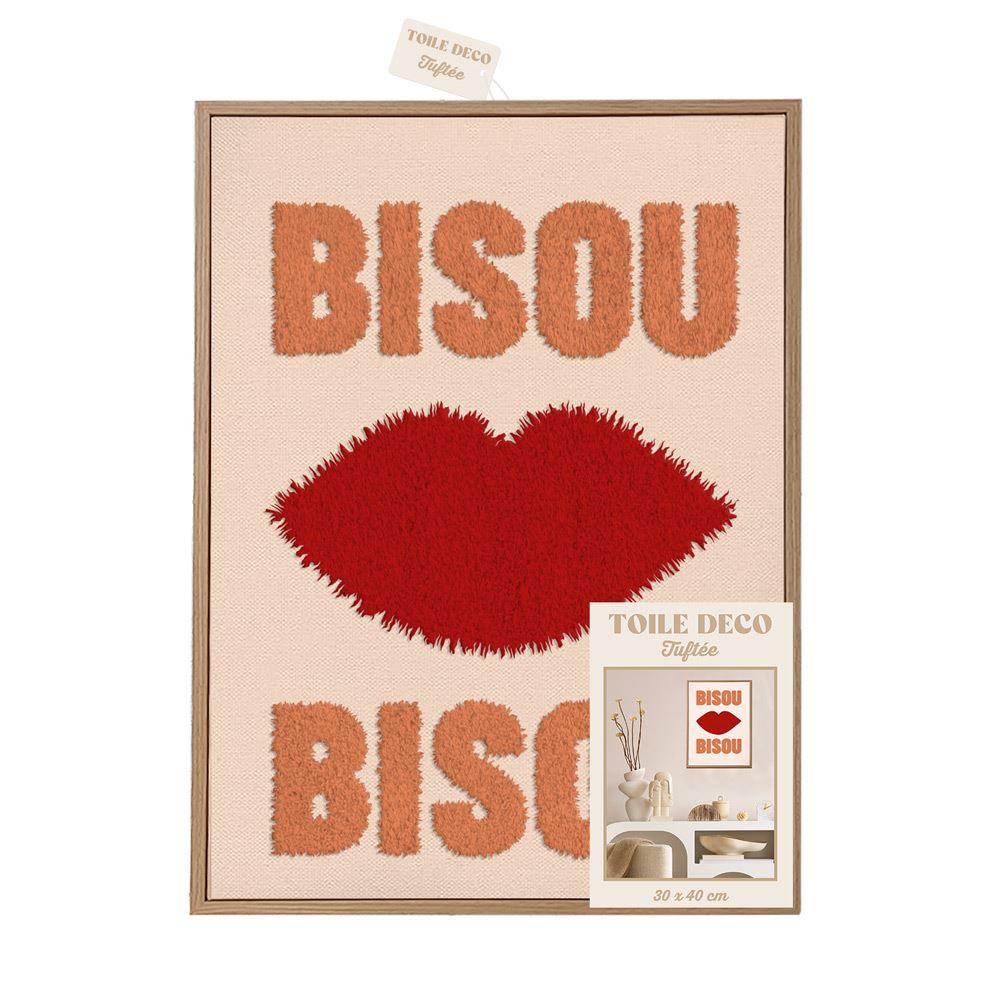 Toile tuftee bisou bisou