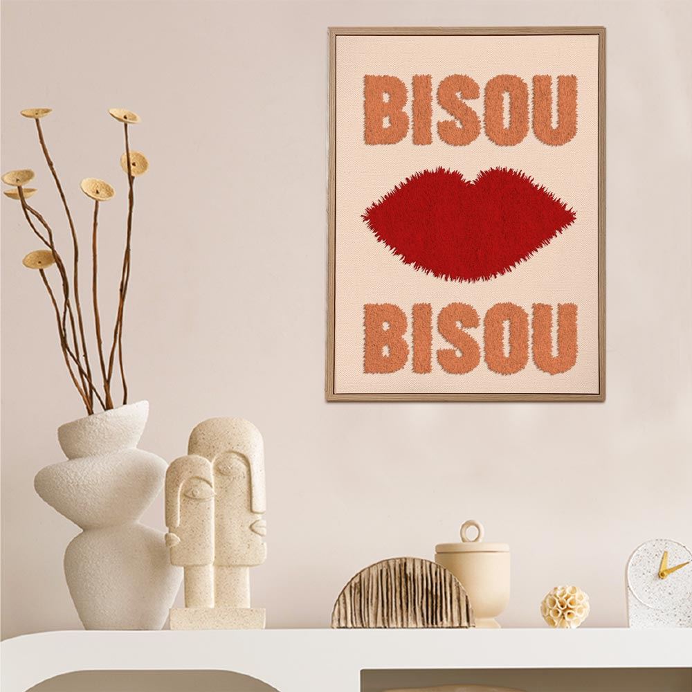 Toile tuftee bisou bisou