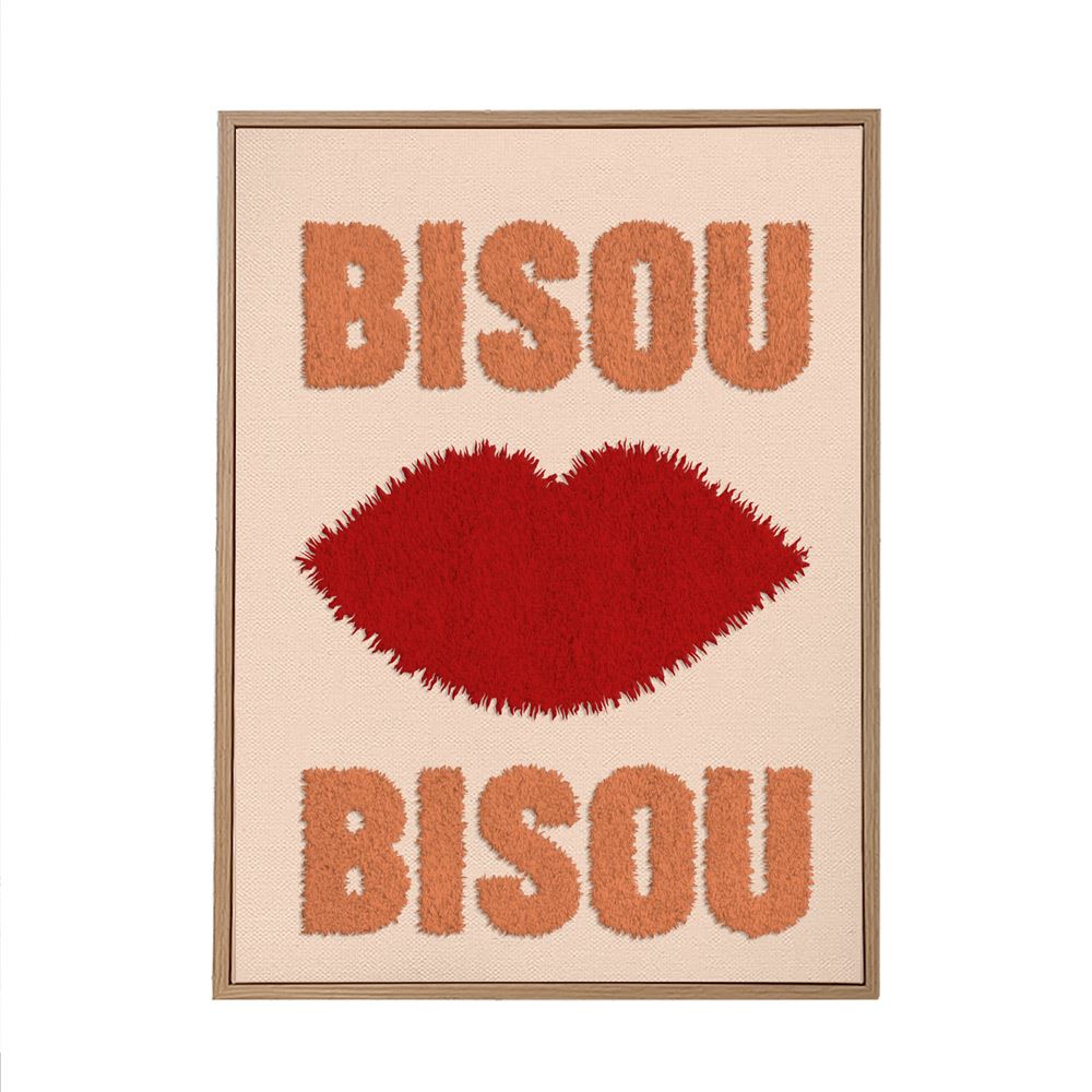 Toile tuftee bisou bisou