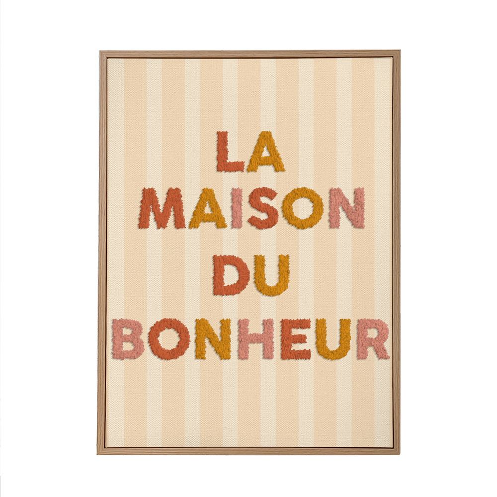 Toile tuftee la maison du bonheur