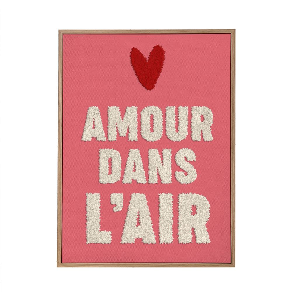 Toile tuftee amour dans l air