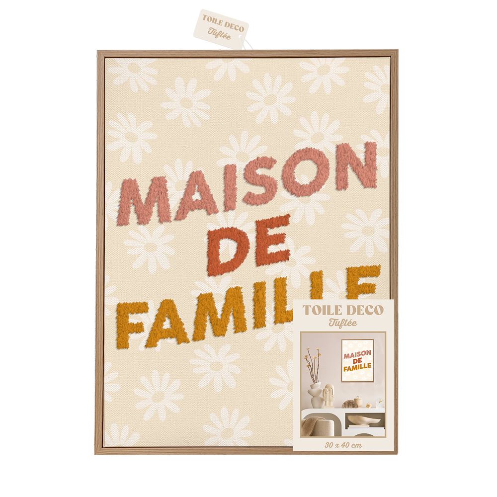Toile tuftee maison de famille