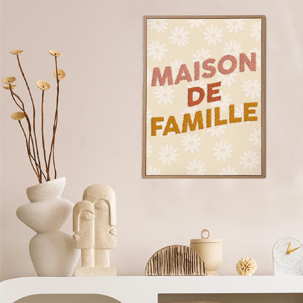 Toile tuftee maison de famille