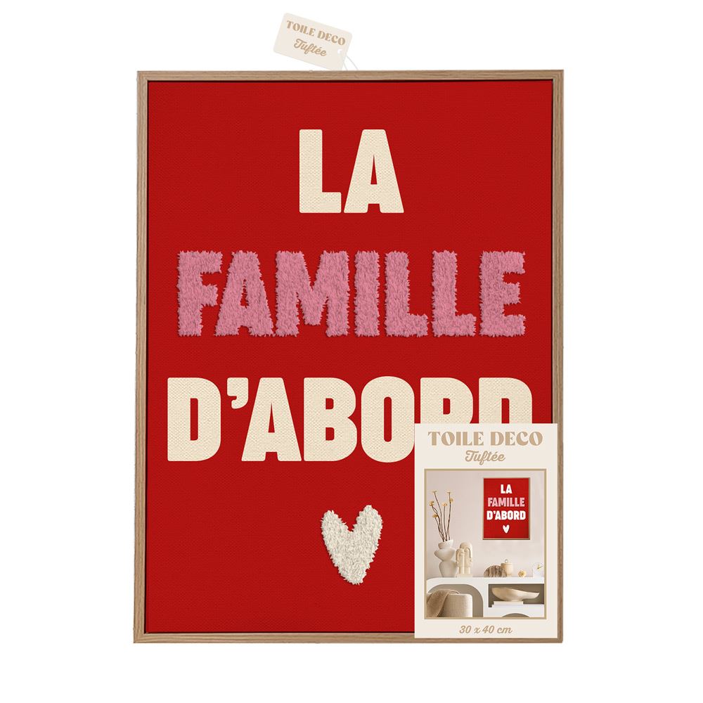 Toile tuftee la famille d abord
