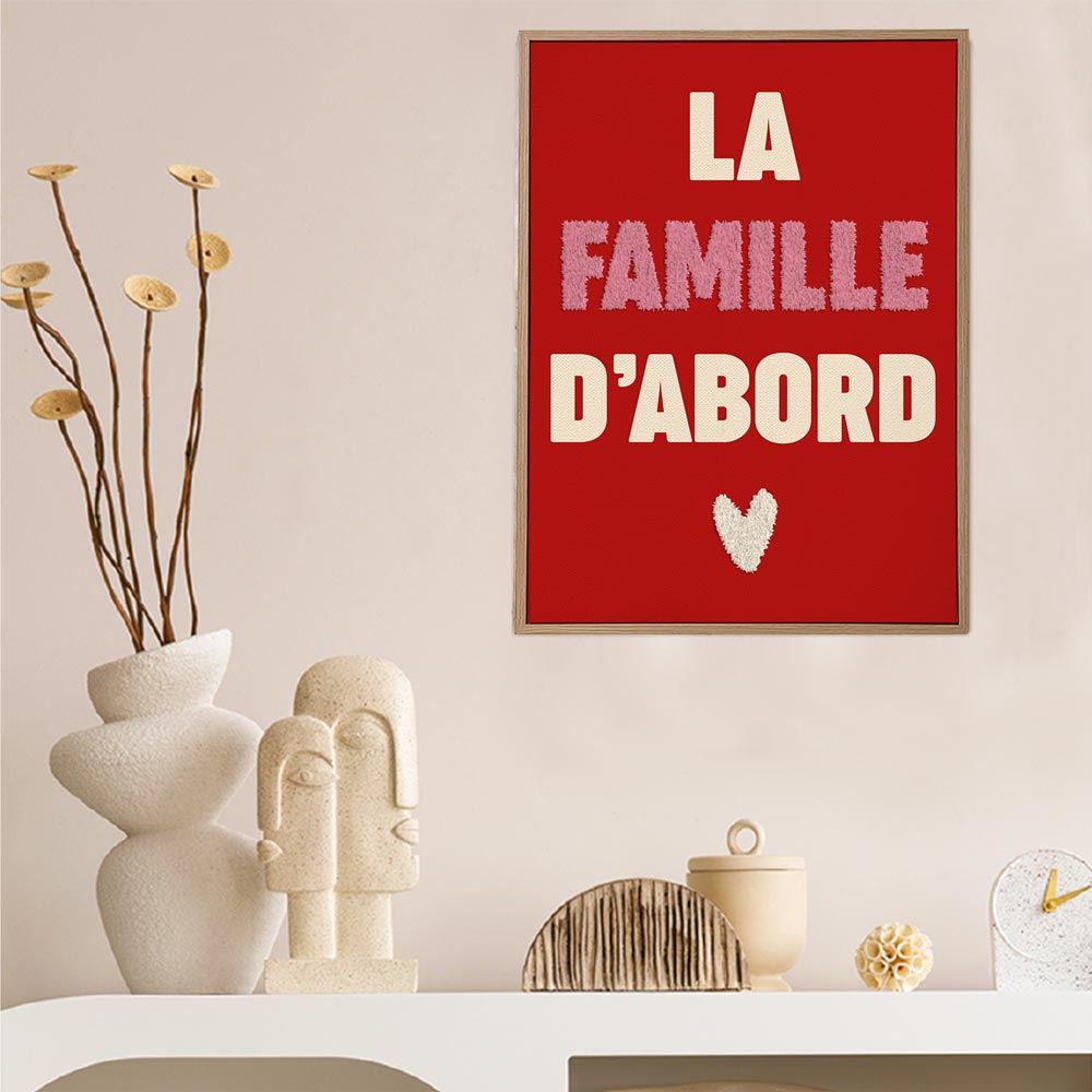 Toile tuftee la famille d abord