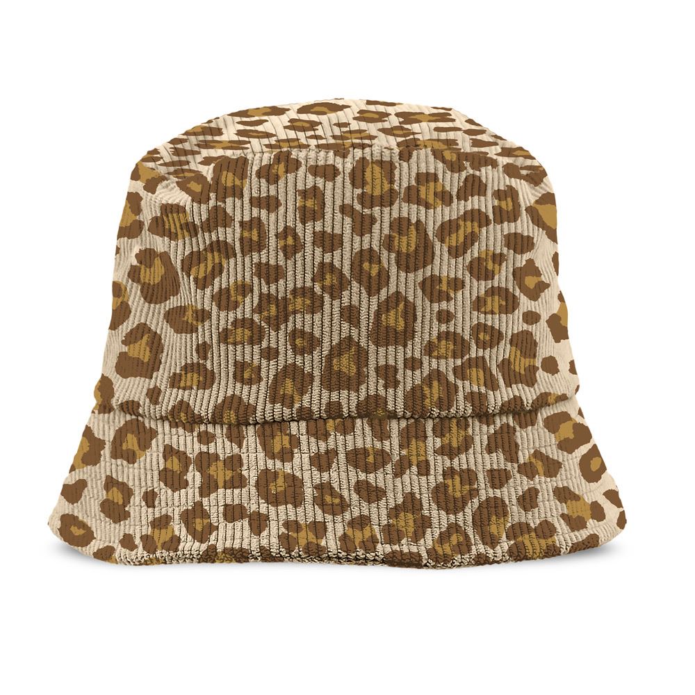 Bob velours cotele motifs beige leopard