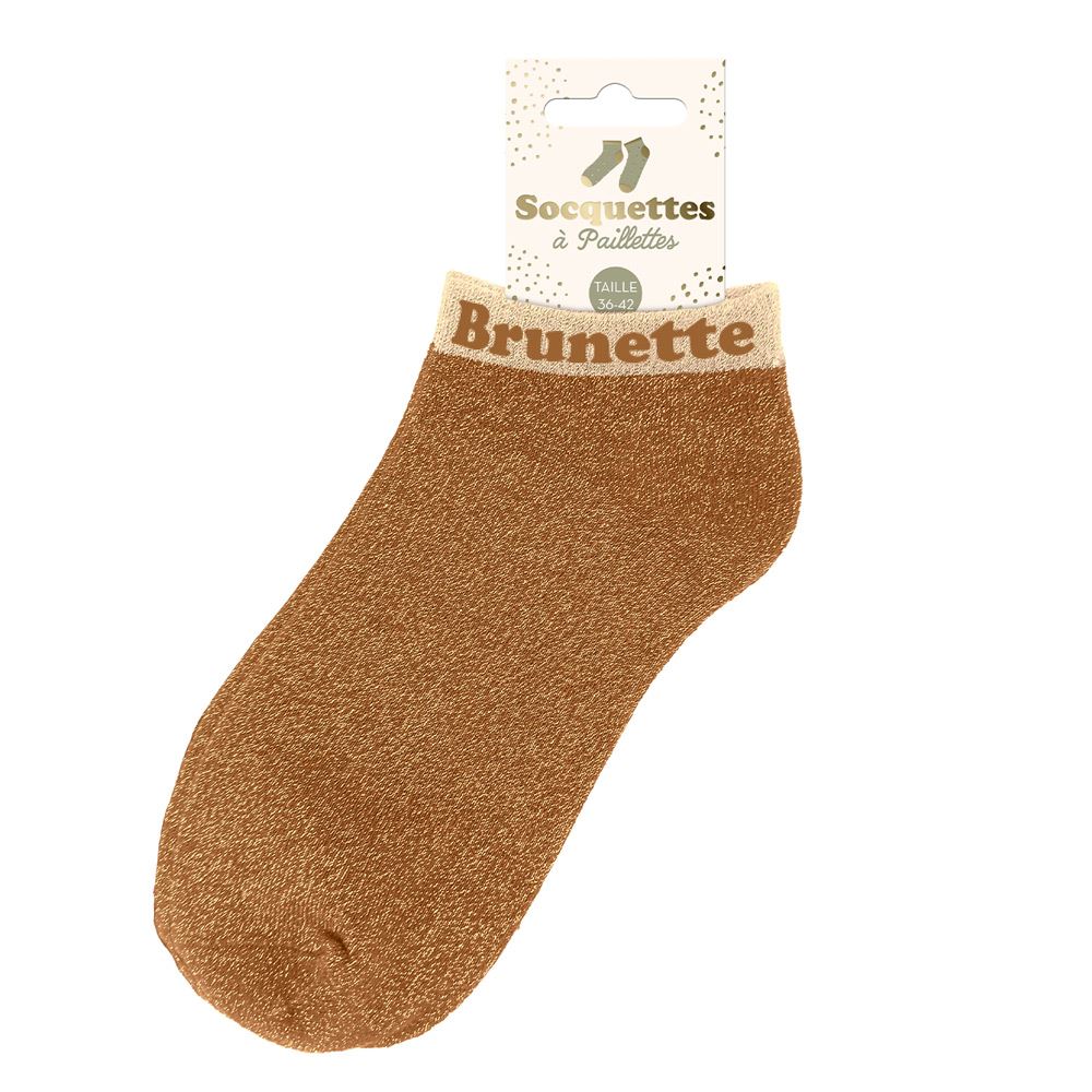 Socquettes paillettes brunette