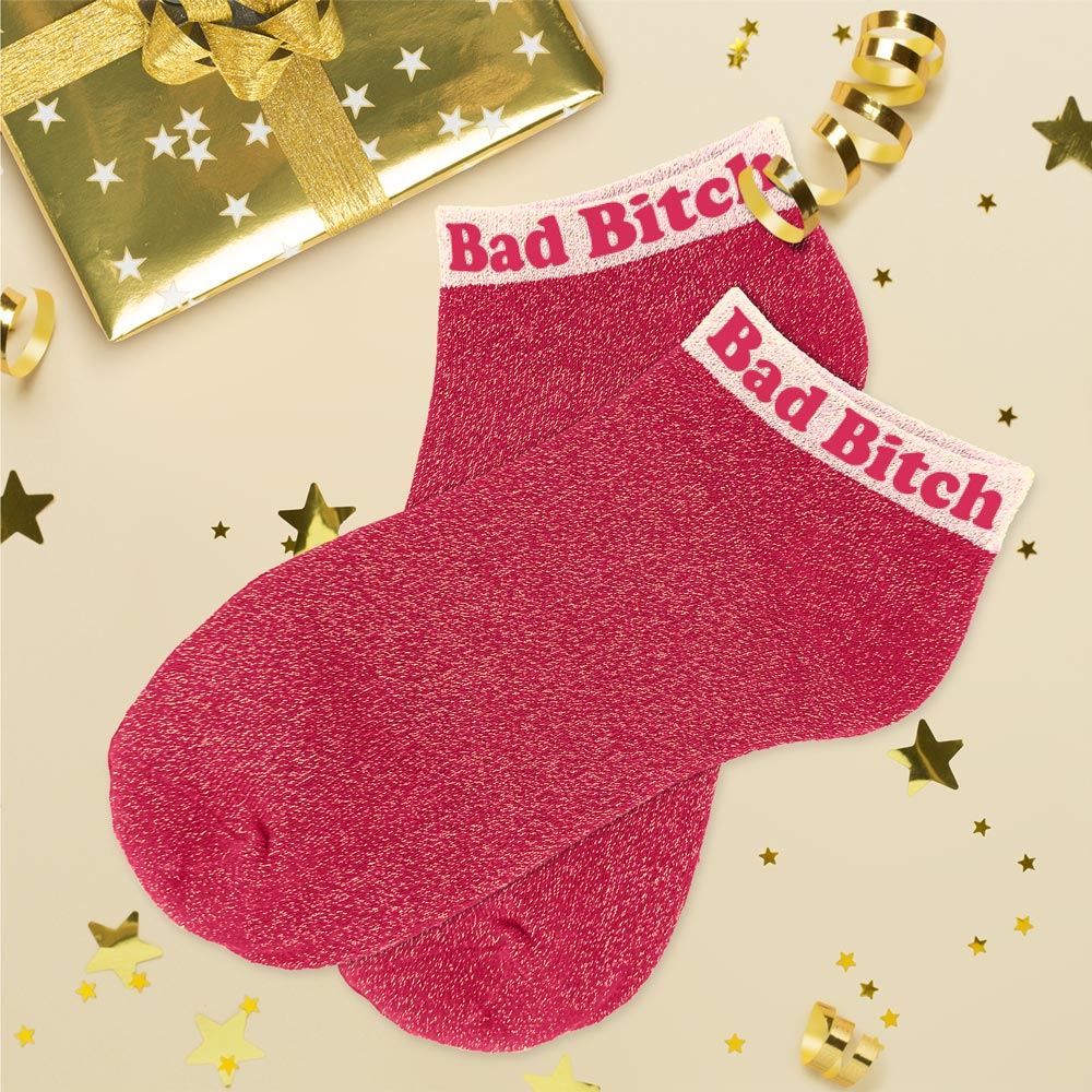 Socquettes paillettes bad bitch