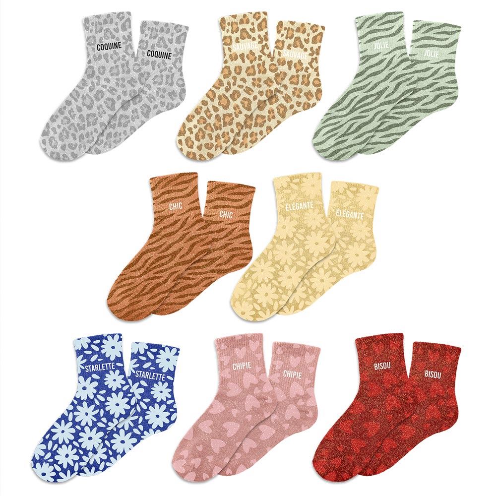 Chaussettes paillettes assortiment
