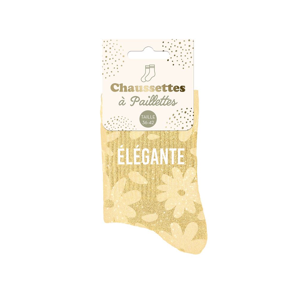 Chaussettes paillettes elegante
