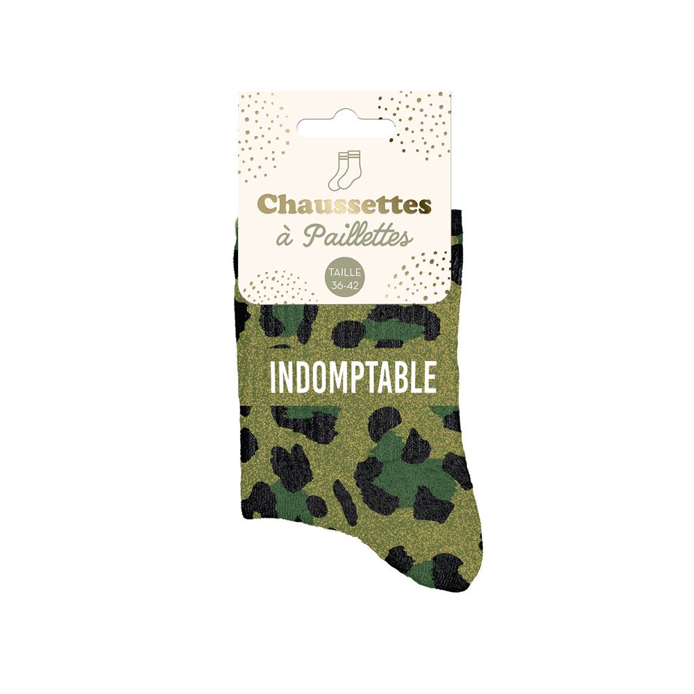 Chaussettes paillettes indomptable