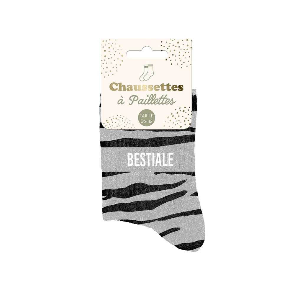 Chaussettes paillettes bestiale