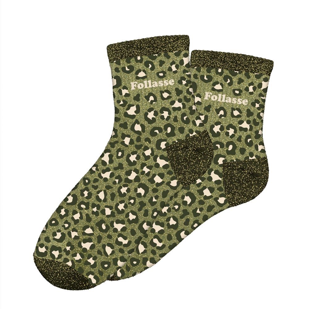 Chaussettes paillettes leopard follasse