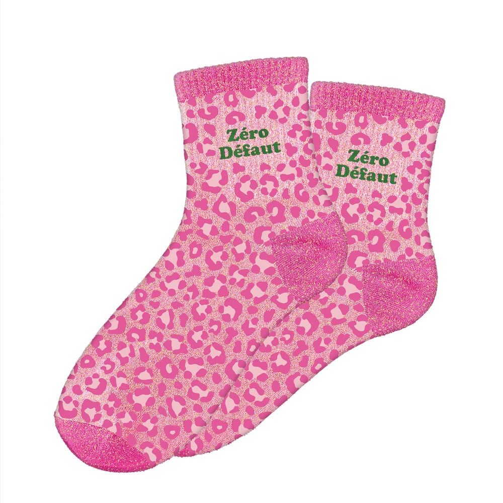 Chaussettes paillettes leopard zero defaut