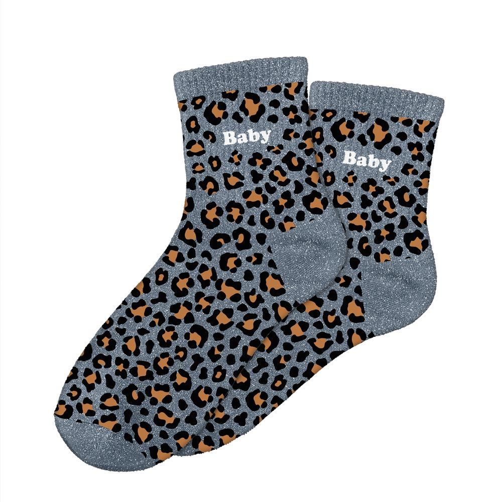 Chaussettes paillettes leopard baby