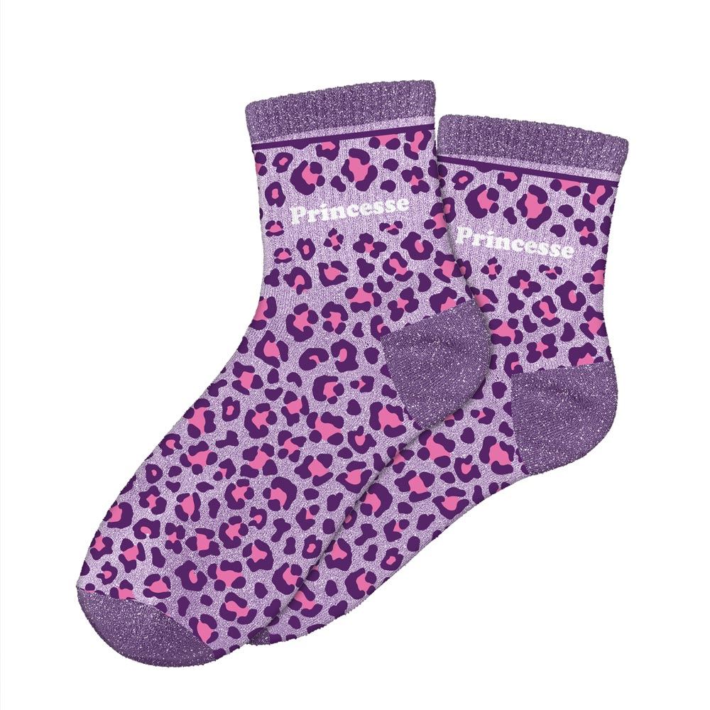 Chaussettes paillettes leopard princesse