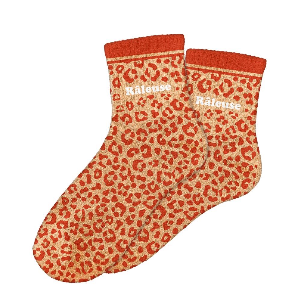 Chaussettes paillettes leopard raleuse