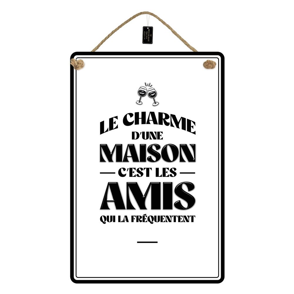 Plaque metal 40x60 le charme d une maison …
