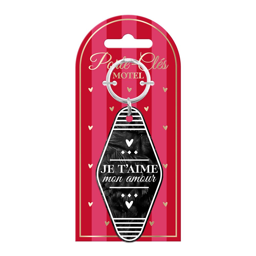 Porte-cles motel "je t aime mon amour" homme