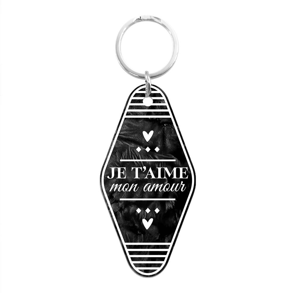Porte-cles motel "je t aime mon amour" homme