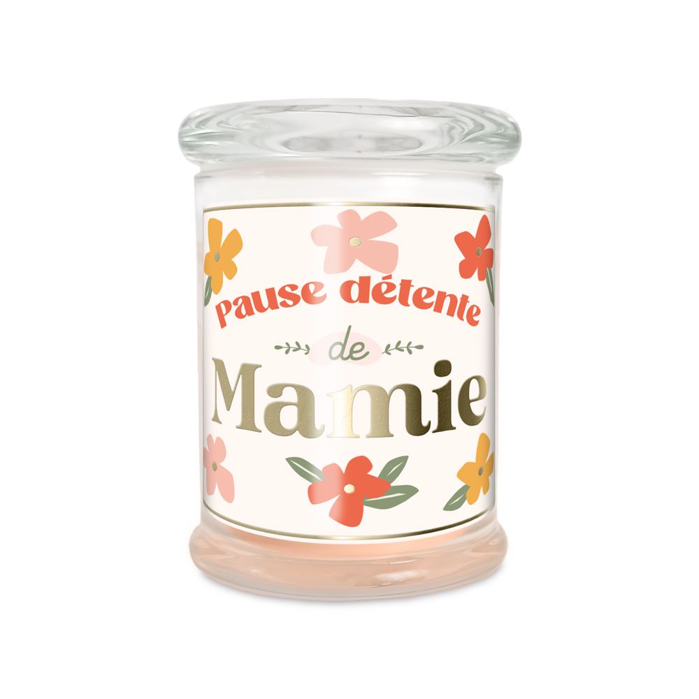 Bougie verre jasmin pause detente de mamie
