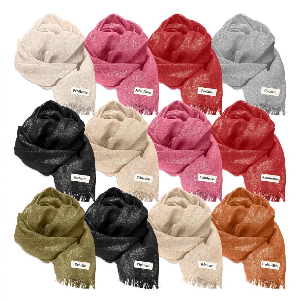 Foulard/pareo paillettes 12mods /72pcs