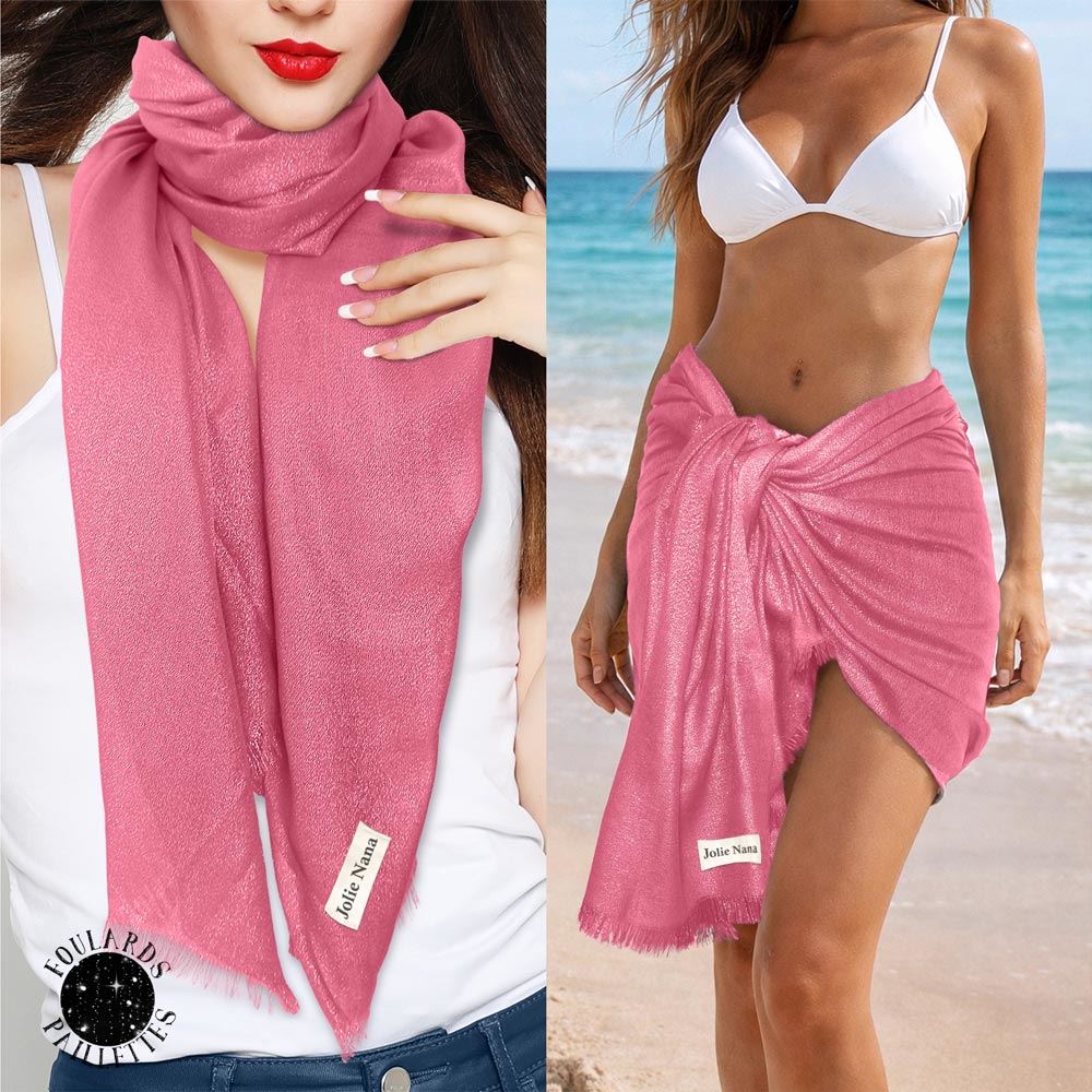 Foulard/pareo paillettes jolie nana